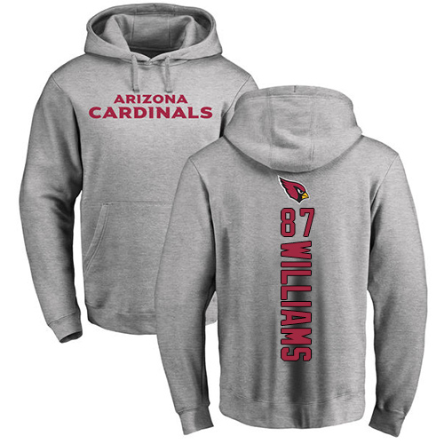 Arizona Cardinals Men Ash Maxx Williams Backer NFL Football #87 Pullover Hoodie Sweatshirts->arizona cardinals->NFL Jersey